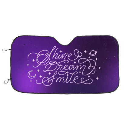 BTS Car Sun Shade - Mikrokosmos Shine Dream Smile with Logos - BT21 Car Windshield Sun Shade - Gift for Army Car Sunshade BTS - K - Pop - Beyond The Shoppe