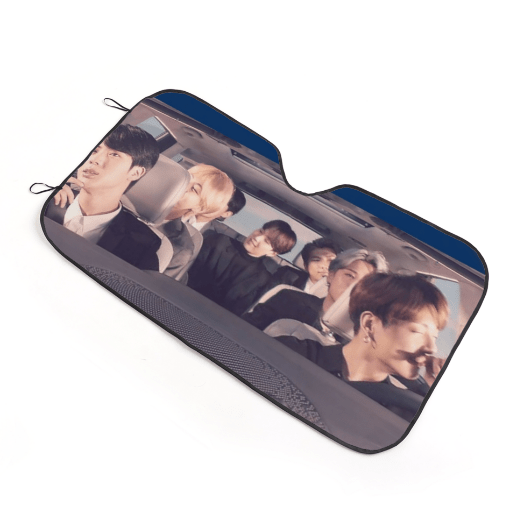 BTS Car Sun Shade - OT7 In the car driving - Ships Immediately! Large - 63.0"x36.0" - Beyond The Shoppe