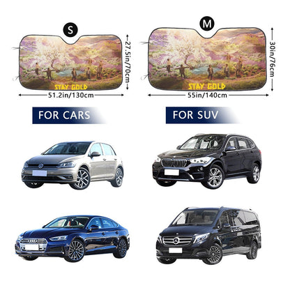 BTS Car Sun Shade - Stay Gold OT7 - Now in 3 sizes! BT21 Car Sun Shade - Gift for Bangtan Fan, Army Car Sunshade BTS - K - Pop Car - Beyond The Shoppe