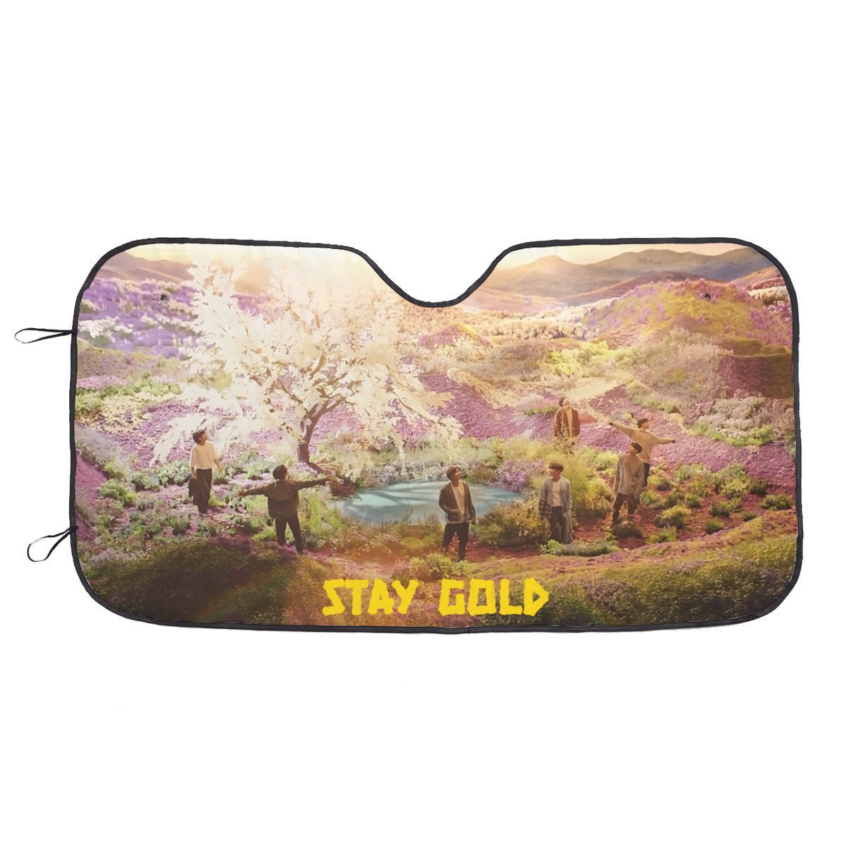 BTS Car Sun Shade - Stay Gold OT7 - Now in 3 sizes! BT21 Car Sun Shade - Gift for Bangtan Fan, Army Car Sunshade BTS - K - Pop Car - Beyond The Shoppe