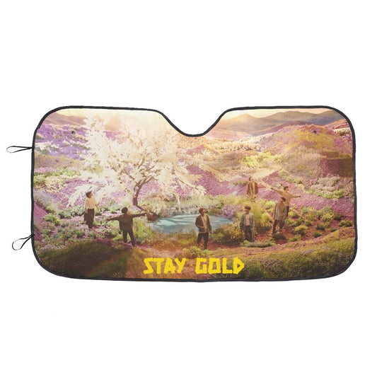 BTS Car Sun Shade - Stay Gold OT7 - Now in 3 sizes! BT21 Car Sun Shade - Gift for Bangtan Fan, Army Car Sunshade BTS - K - Pop Car - Beyond The Shoppe