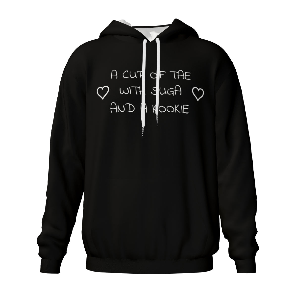 BTS Cup of Tae, With Suga And a Kookie Light weight Black Hoodie Sweatshirt with pockets – Fanmade K - pop Apparel - Beyond The Shoppe