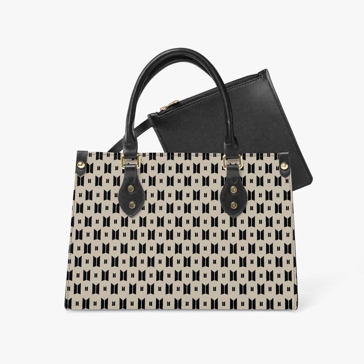 BTS Featured Tote Bag with long strap and inner matching black bag - Purse - handbag - clutch - Beyond The Shoppe