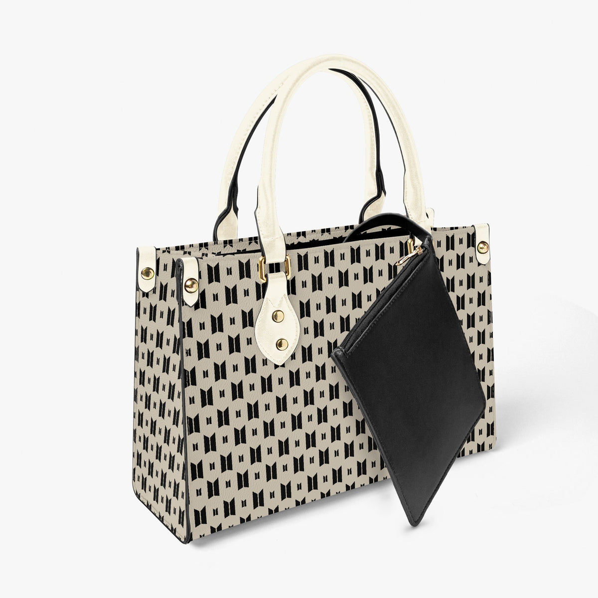 BTS Featured Tote Bag with long strap and inner matching black bag - Purse - handbag - clutch - Beyond The Shoppe