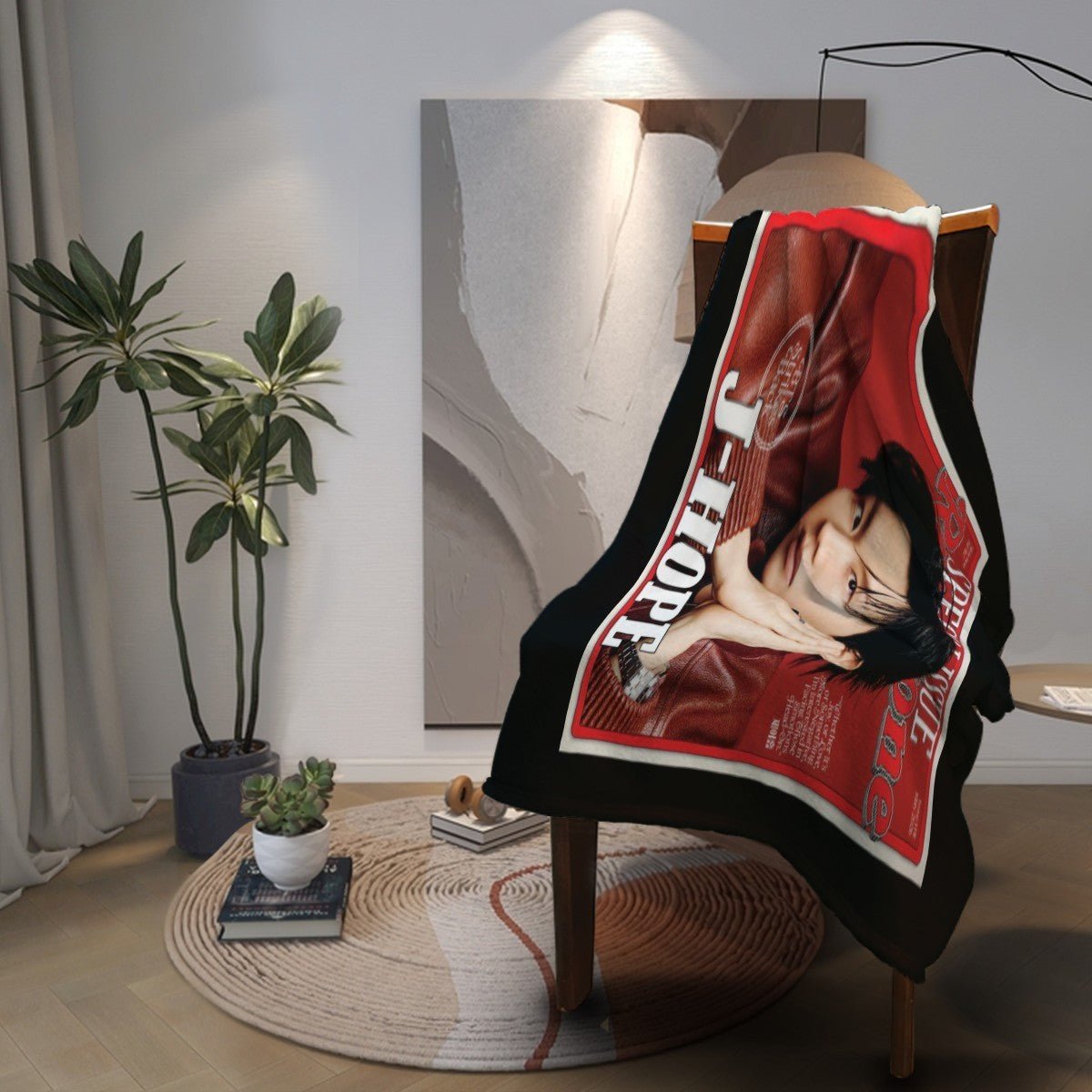 BTS J - Hope Rolling Stone Magazine cover - JHope Flannel Breathable Blanket 4 Sizes! Blanket Throw - Beyond The Shoppe