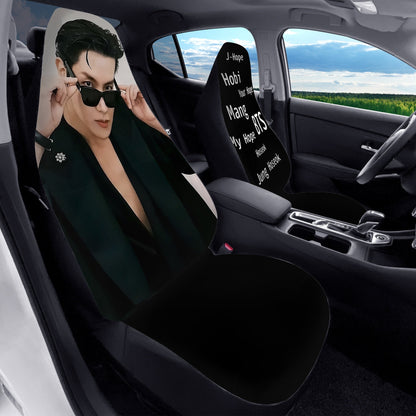 BTS Jhope - Hobi Car Seat Microfiber Covers - Set of 2 - BTS car seat covers - J Hope bangtan army car accessories - ARMY - Beyond The Shoppe