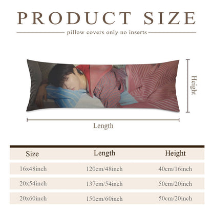 BTS JHope Sleeping Doublesided Full Body Microfiber Pillow Case - 2 sided - 2 images - J - hope pillowcase - Beyond The Shoppe