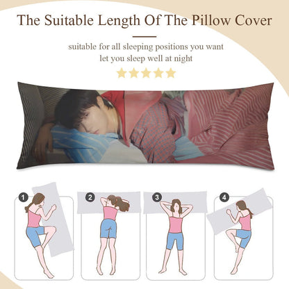 BTS JHope Sleeping Doublesided Full Body Microfiber Pillow Case - 2 sided - 2 images - J - hope pillowcase - Beyond The Shoppe