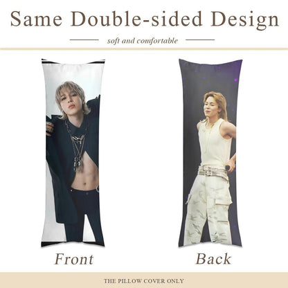 BTS Jimin Arirang Concert Full Body Pillow Case - Double Sided with two different photos full body pillowcases - 3 sizes! Great Kpop gift idea! - Beyond The Shoppe