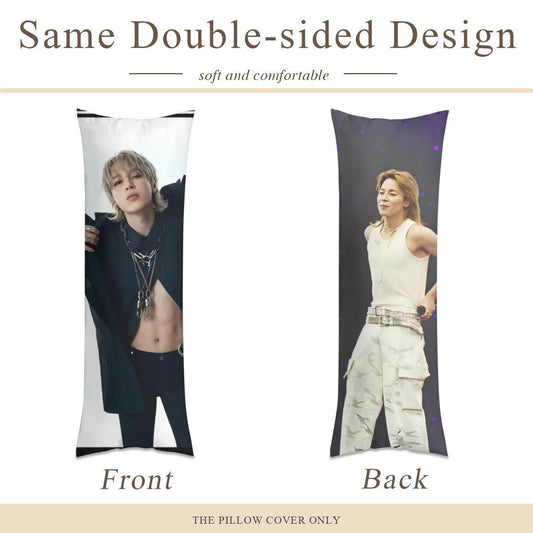 BTS Jimin Arirang Concert Full Body Pillow Case - Double Sided with two different photos full body pillowcases - 3 sizes! Great Kpop gift idea! - Beyond The Shoppe