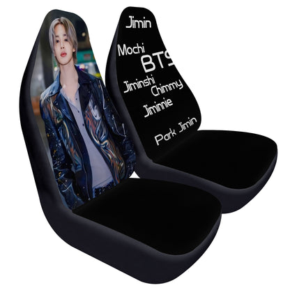 BTS Jimin Car Seat Microfiber Covers - Set of 2 - BTS car seat covers - Bangtan army car accessories - ARMY - Beyond The Shoppe