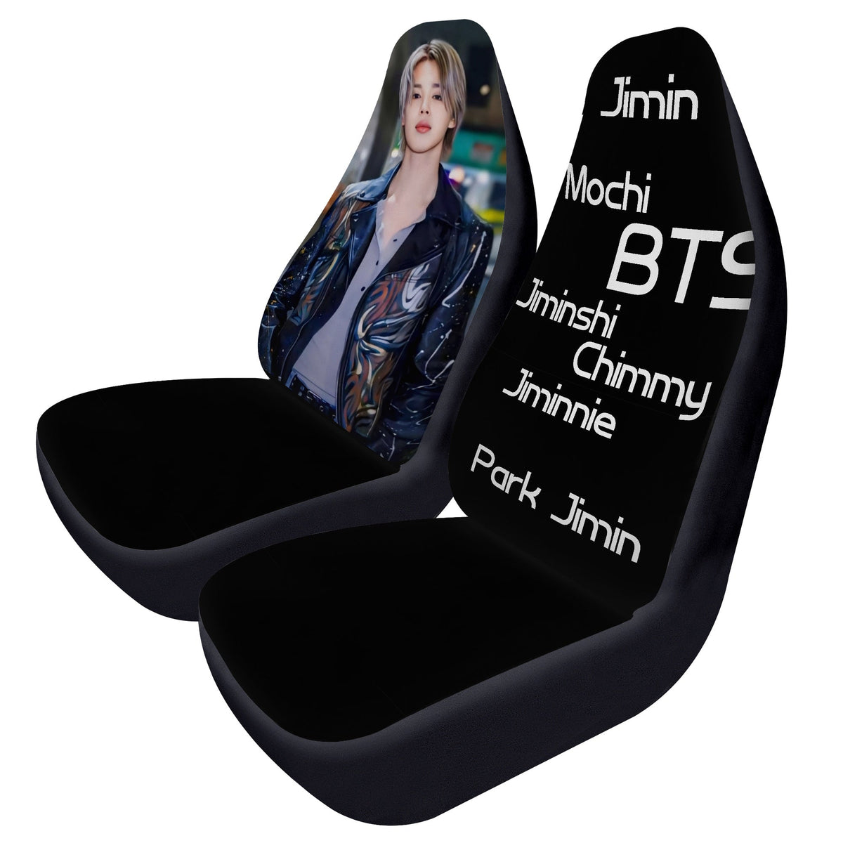 BTS Jimin Car Seat Microfiber Covers - Set of 2 - BTS car seat covers - Bangtan army car accessories - ARMY - Beyond The Shoppe