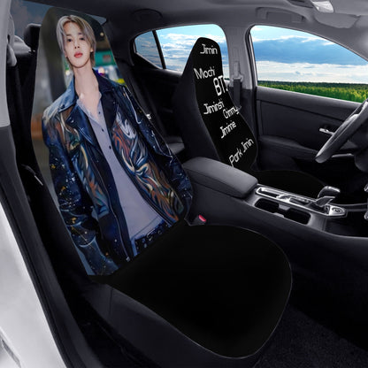 BTS Jimin Car Seat Microfiber Covers - Set of 2 - BTS car seat covers - Bangtan army car accessories - ARMY - Beyond The Shoppe