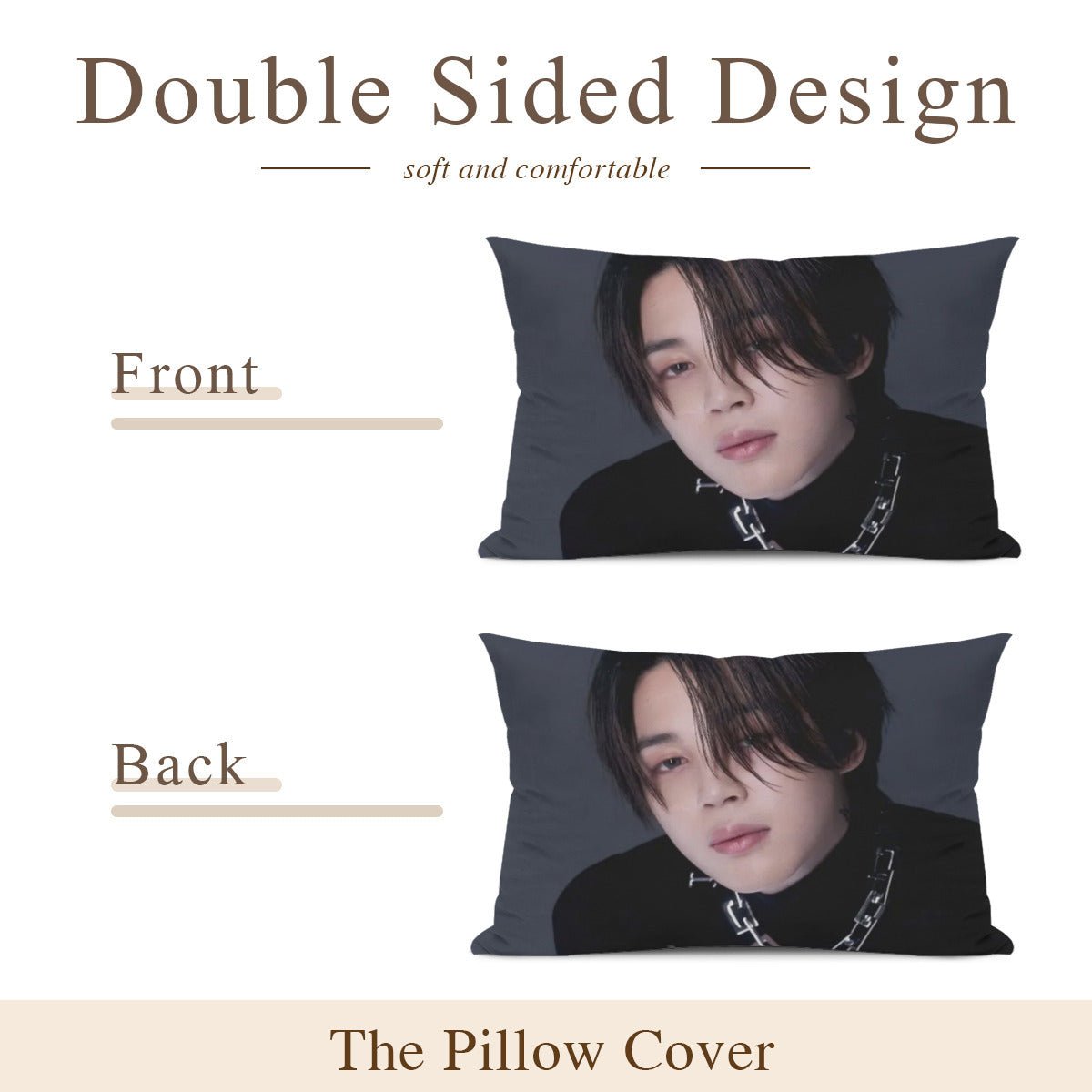 BTS Jimin "Face" themed Pillow sham - double sided pillow case - Pillowcase! Great KPOP Gift! - Beyond The Shoppe