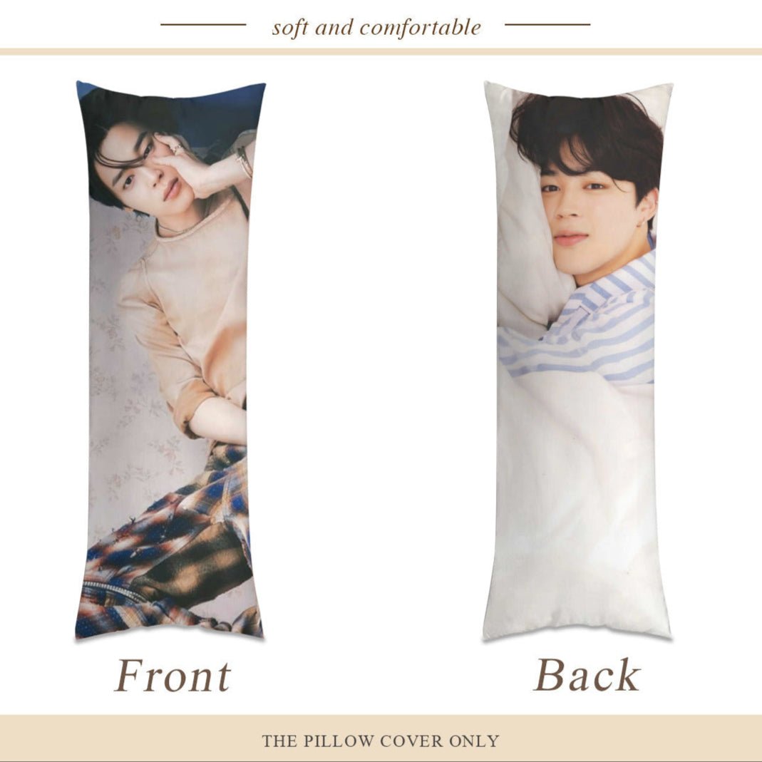 BTS Jimin - Laying Down & Sleeping! Full Body Pillow Microfiber Case - 2 Different pictures! Double sided pillowcase - 3 Sizes - Beyond The Shoppe