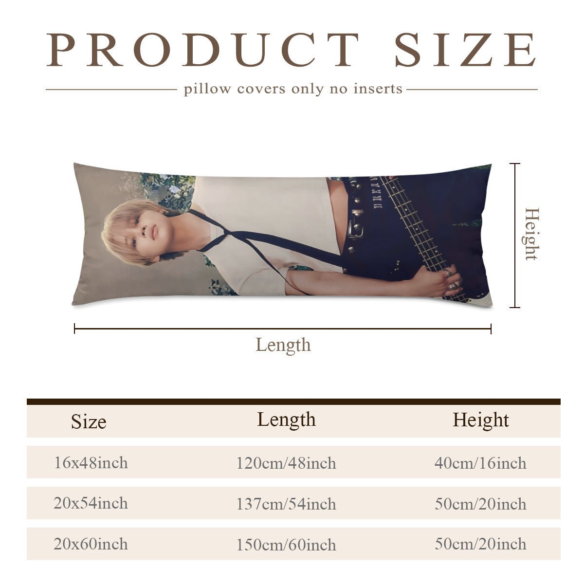 BTS Jimin Muse Full Body Pillow Case - Stunning picture of Jimin in his Muse era! 3 sizes - bts full size double sided pillowcase - bts park jimin - Beyond The Shoppe