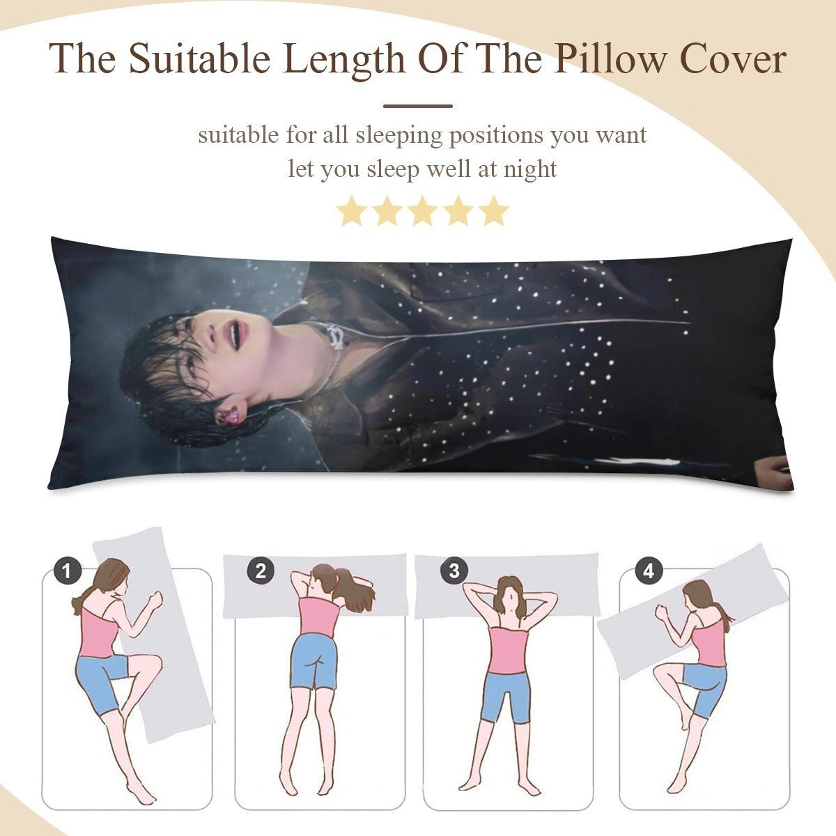 BTS Jin Arirang Concert Full Body Pillow Case - Double Sided with two different photos full body pillowcases - 3 sizes! Great Kpop gift idea! - Beyond The Shoppe