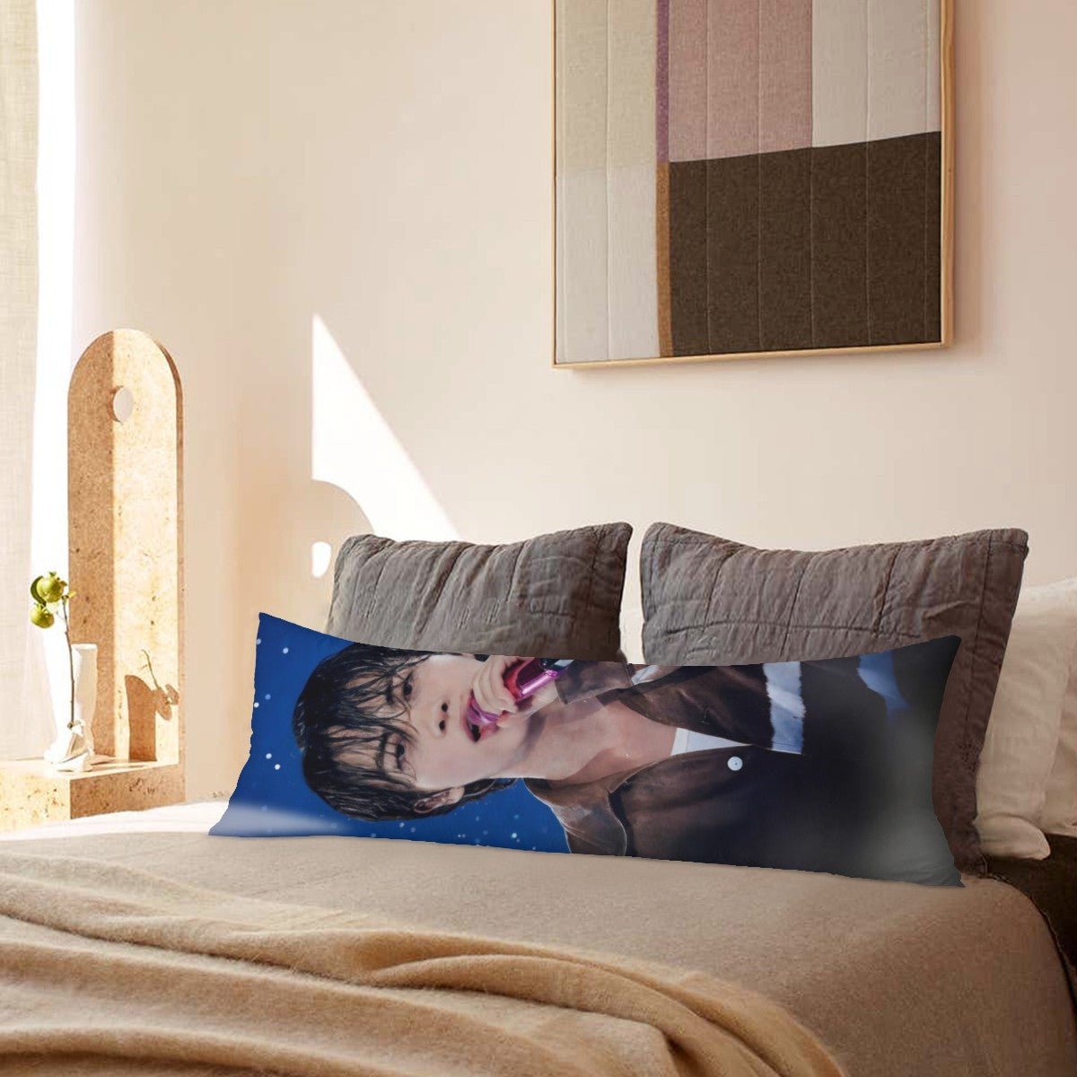 BTS Jin Arirang Concert Full Body Pillow Case - Double Sided with two different photos full body pillowcases - 3 sizes! Great Kpop gift idea! - Beyond The Shoppe