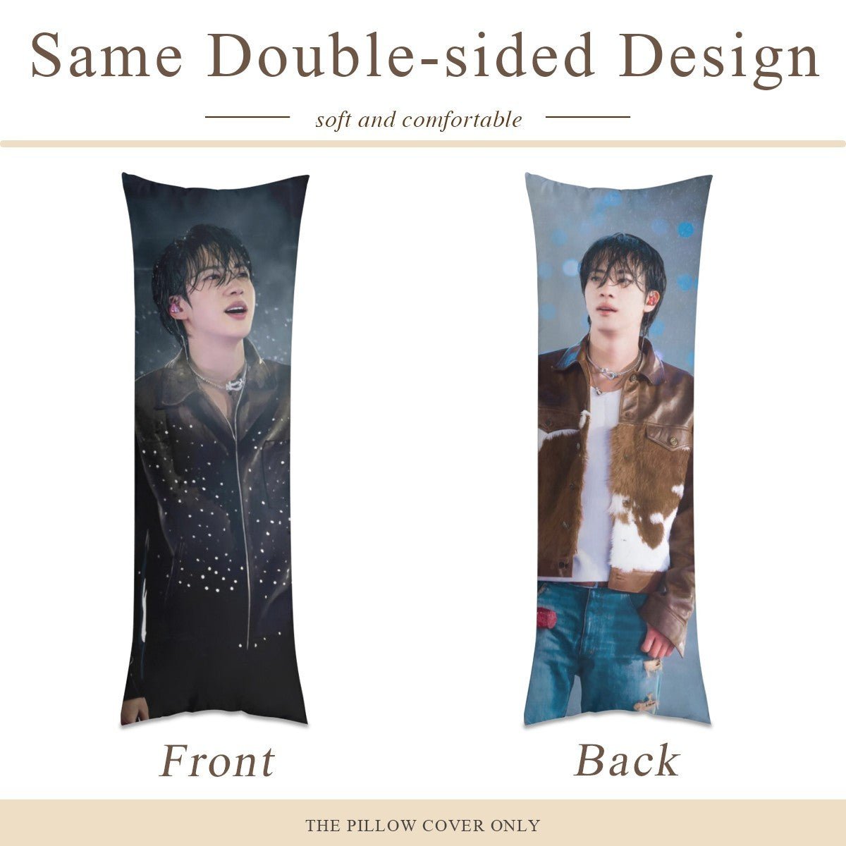 BTS Jin Arirang Concert Full Body Pillow Case - Double Sided with two different photos full body pillowcases - 3 sizes! Great Kpop gift idea! - Beyond The Shoppe
