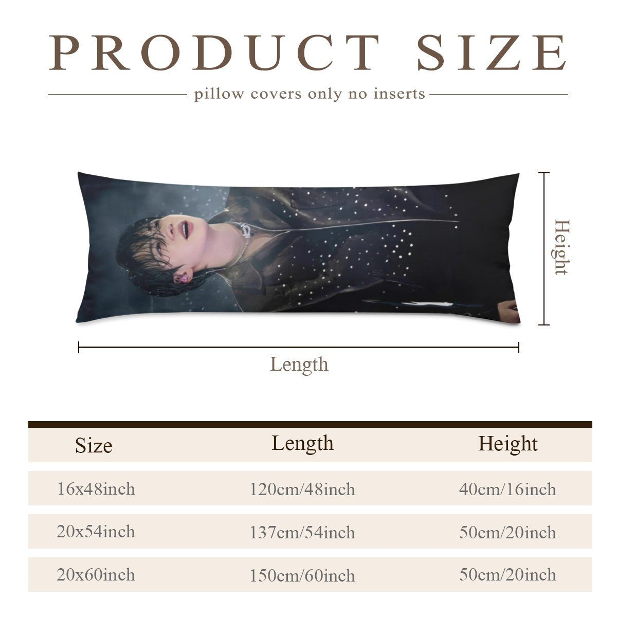 BTS Jin Arirang Concert Full Body Pillow Case - Double Sided with two different photos full body pillowcases - 3 sizes! Great Kpop gift idea! - Beyond The Shoppe