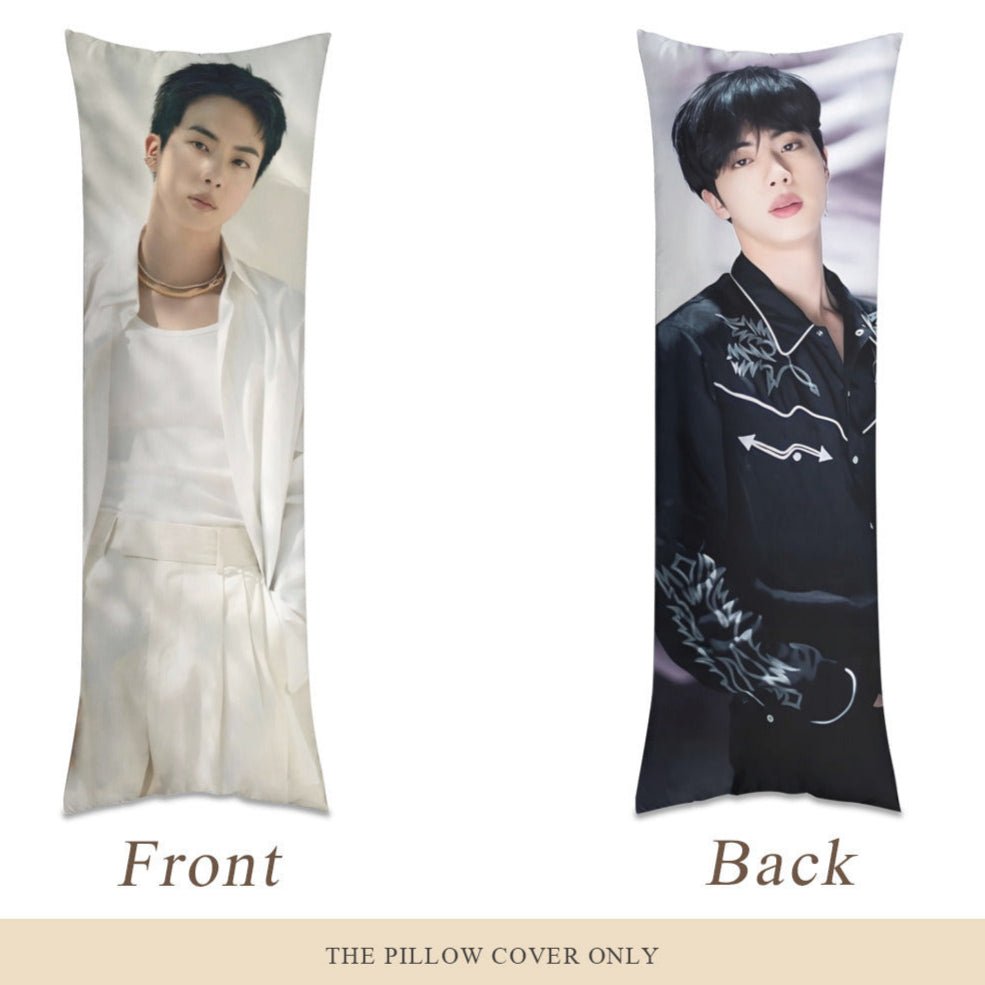 BTS Jin Body Pillow Case - 3 Sizes - BTS Jin full size double sided pillowcase - BTS World Wide Handsome pillow case - Beyond The Shoppe