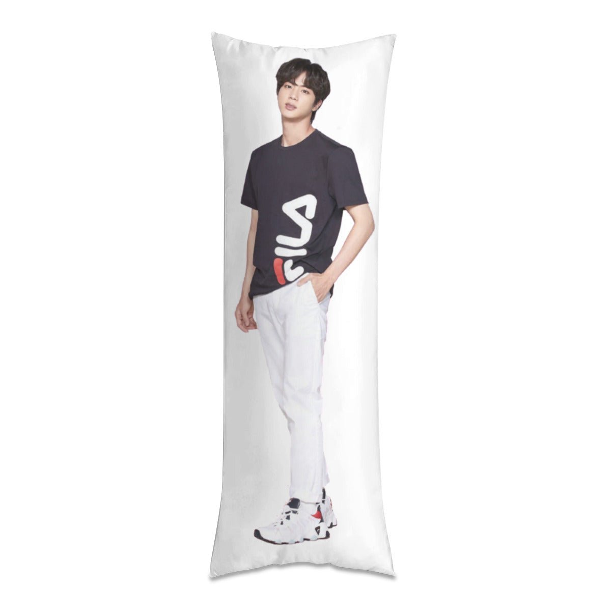 BTS Jin Body Pillow Case - 3 Sizes - BTS Jin full size pillow case - BTS World Wide Handsome double sided pillowcase - Beyond The Shoppe