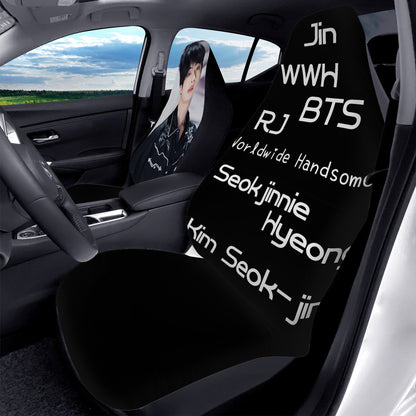 BTS Jin Car Seat Microfiber Covers - Set of 2 - BTS car seat covers - Bangtan army car accessories - ARMY gift - Beyond The Shoppe