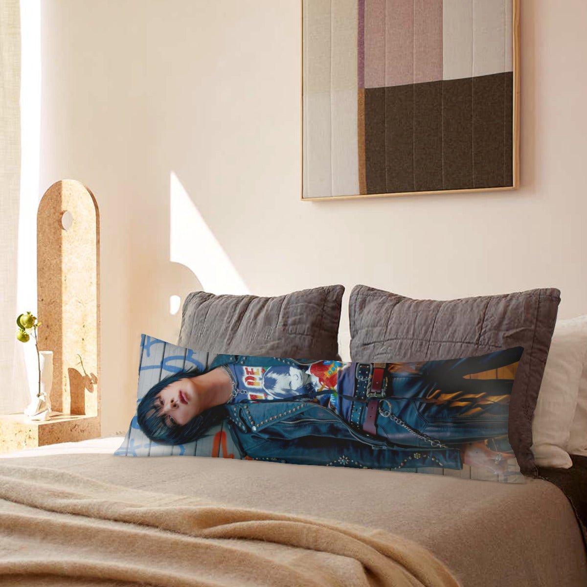 BTS Jin Duality Body Pillow Case - 3 Sizes - RUNSEOKJIN_EP.TOUR Concert - BTS Jin full size double sided pillowcase - World Wide Handsome - Beyond The Shoppe