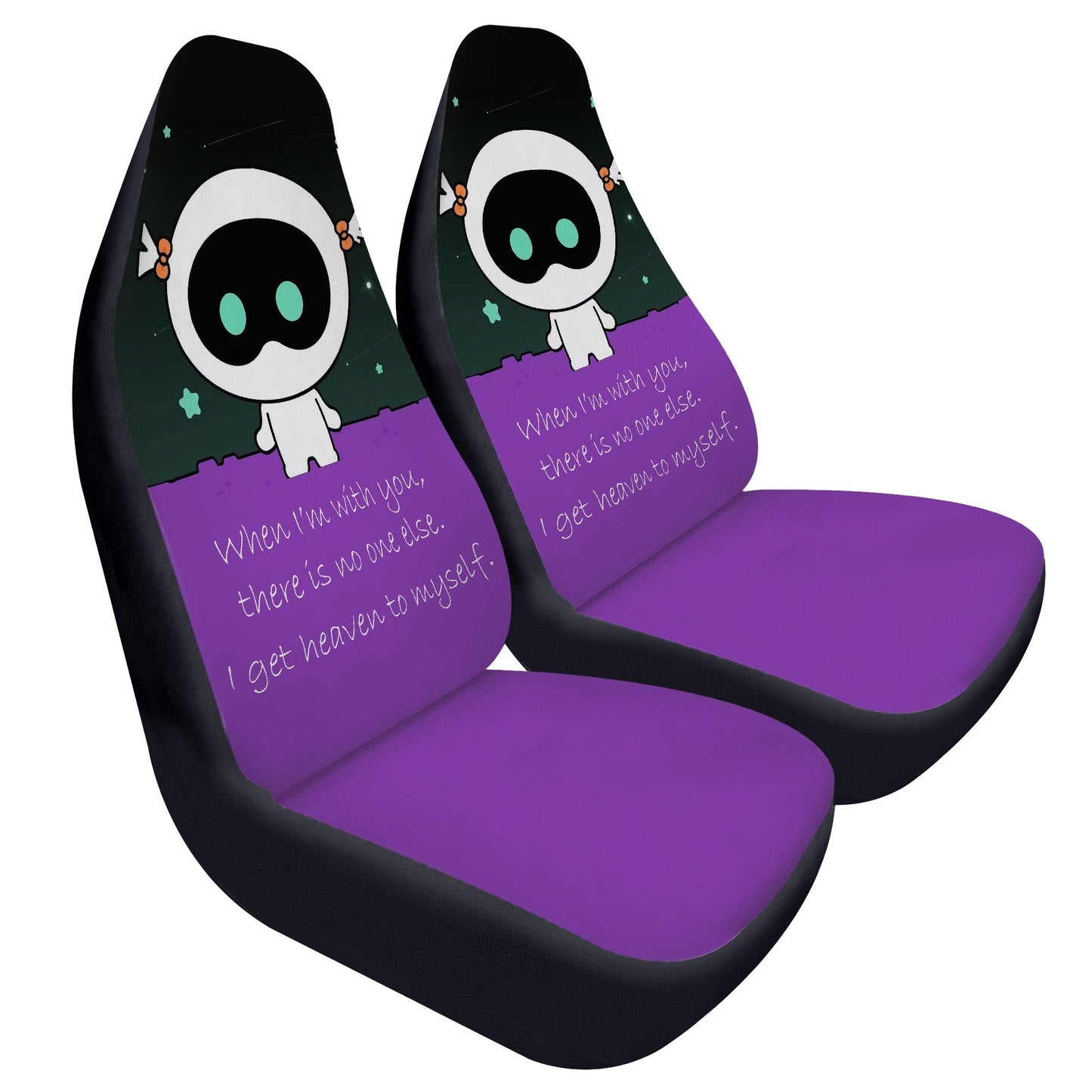 BTS Jin Wootteo Car Seat Microfiber Covers - Set of 2 - When I'm with you - BTS car seat covers - Bangtan army car accessories - ARMY - Beyond The Shoppe