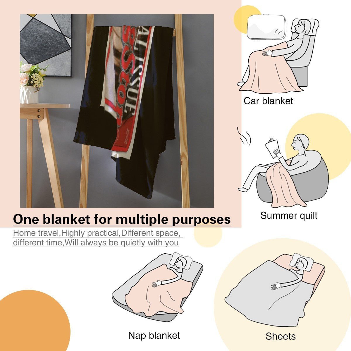 BTS Jin WWH - World Wide Handsome Rolling Stone Magazine cover - Flannel Breathable Blanket 4 Sizes! Blanket Throw - Beyond The Shoppe