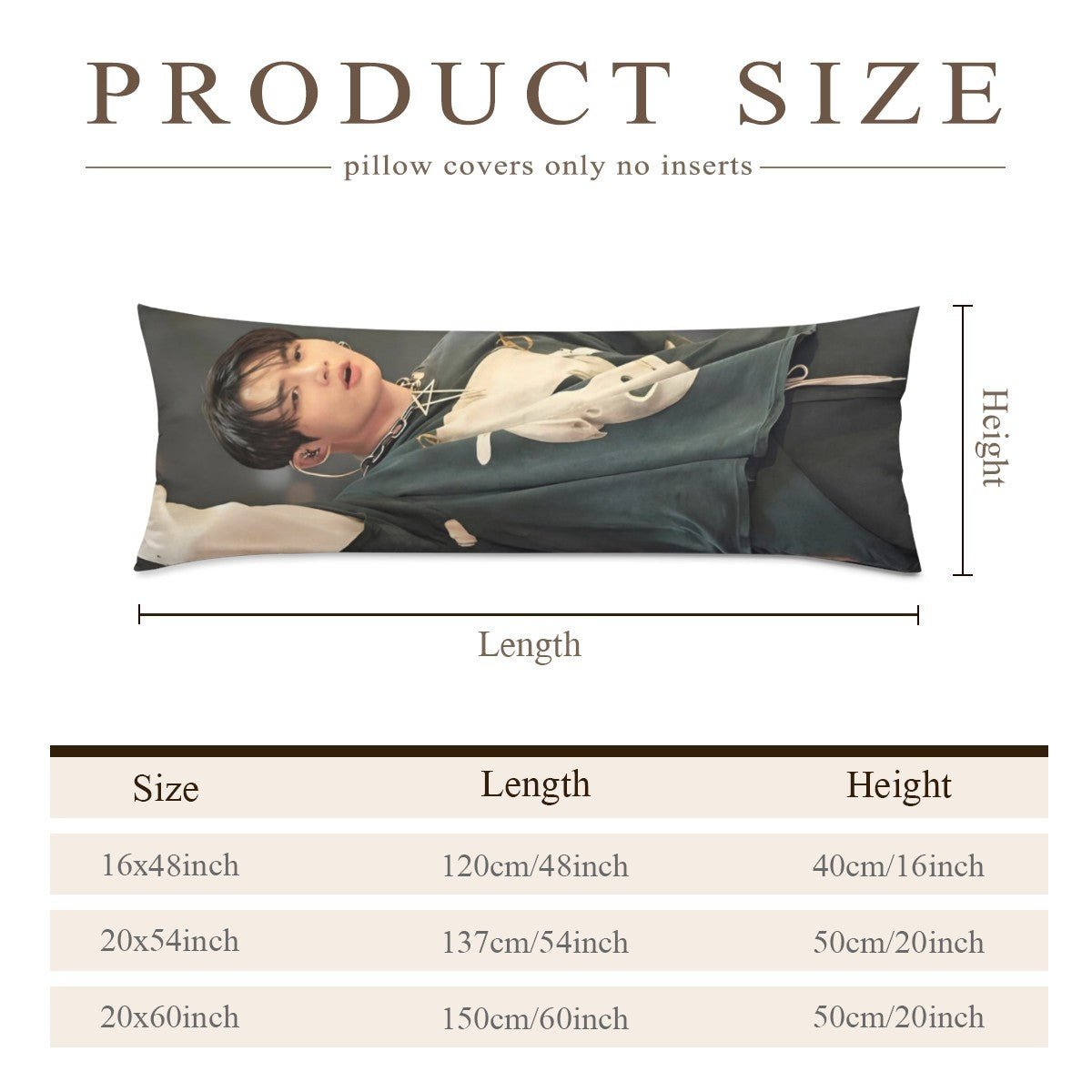 BTS JK Arirang Concert Full Body Pillow Case - Double Sided with two different photos full body pillowcases - 3 sizes! Great Kpop gift idea! - Beyond The Shoppe