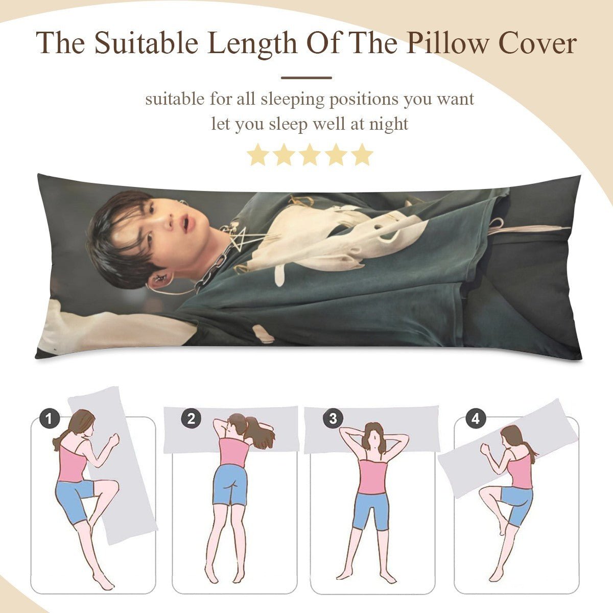 BTS JK Arirang Concert Full Body Pillow Case - Double Sided with two different photos full body pillowcases - 3 sizes! Great Kpop gift idea! - Beyond The Shoppe