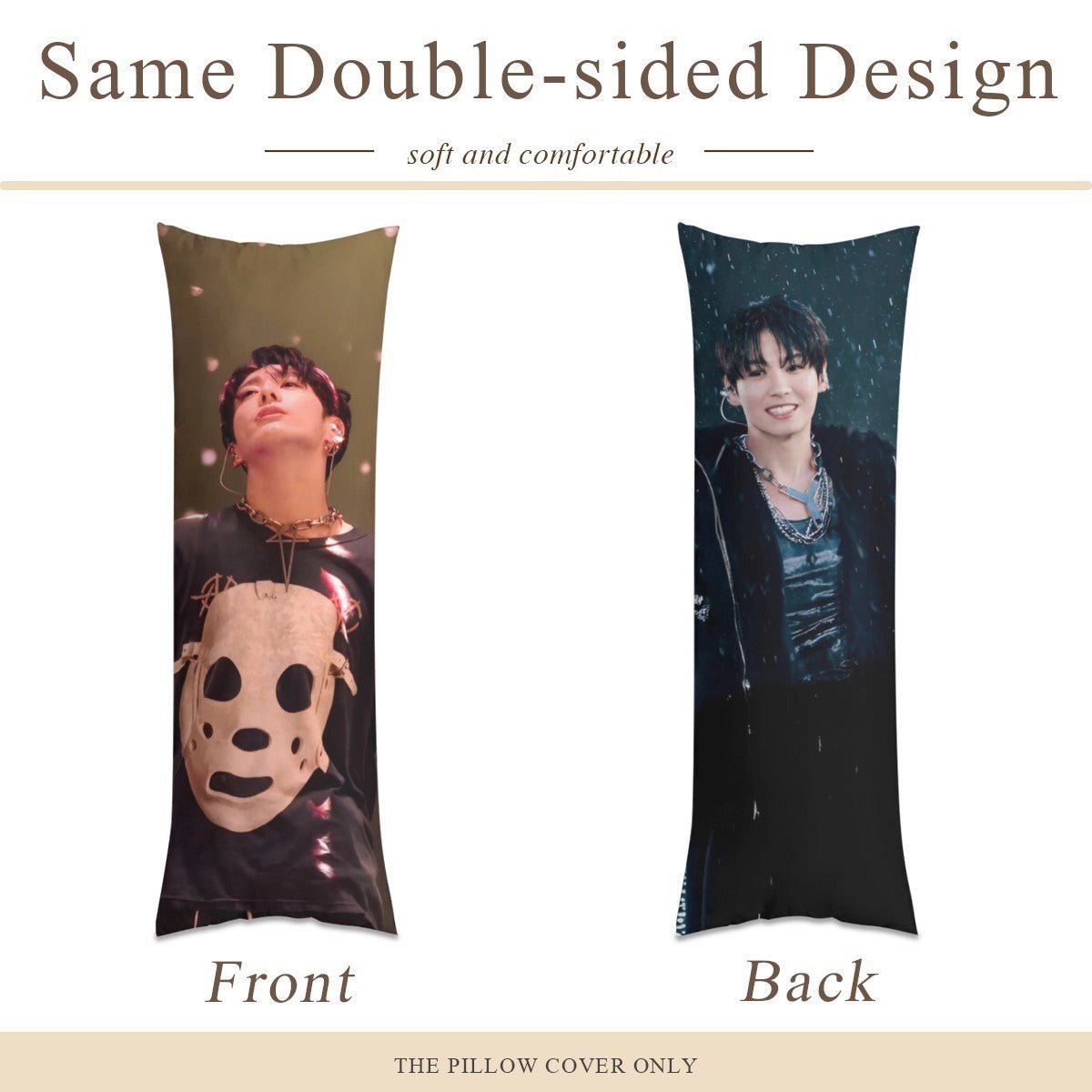 BTS JK Arirang Concert Full Body Pillow Case - Double Sided with two different photos full body pillowcases - 3 sizes! Great Kpop gift idea! - Beyond The Shoppe