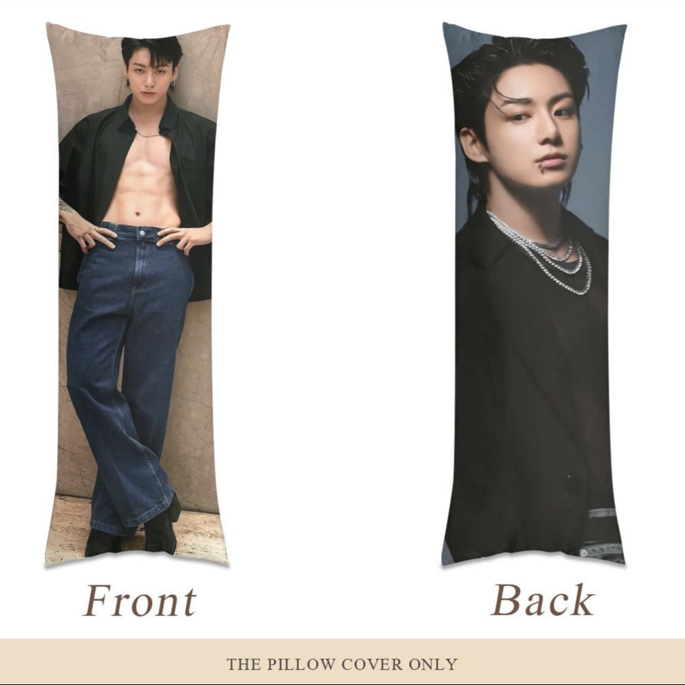 BTS JK body pillow case - 2 different Jungkook pictures! 3 sizes - bts JK full size double sided pillow case - bts jeon jungkook - Beyond The Shoppe