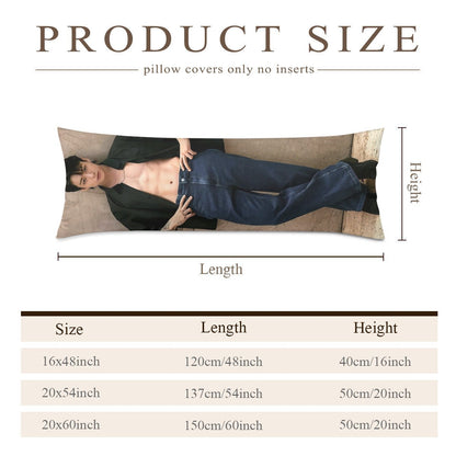 BTS JK body pillow case - 2 different Jungkook pictures! 3 sizes - bts JK full size double sided pillow case - bts jeon jungkook - Beyond The Shoppe
