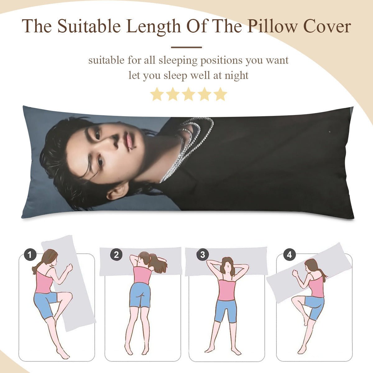 BTS JK body pillow case - 2 incredible photos of Jungkook - 3 sizes - JK full size pillowcase - BTS Jeon Jungkook - Beyond The Shoppe