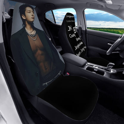 BTS JK Car Seat Microfiber Covers - Set of 2 - BTS car seat covers - bangtan army car accessories - ARMY gift - Beyond The Shoppe