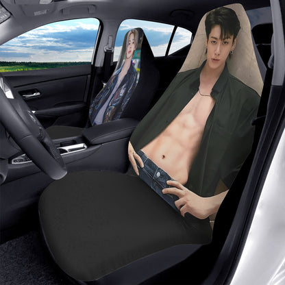 BTS JK & Jimin Car Seat Microfiber Covers - Set of 2 - BTS car seat covers - bangtan army car accessories - army gift - Beyond The Shoppe