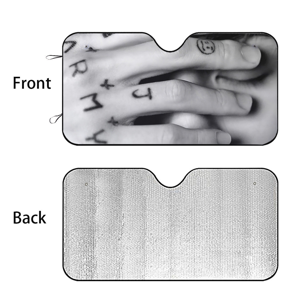 BTS JK Tattood hand / face Car shade - 2 options! Jungkook Windshield cover 3 sizes! BT21 Car Sun Shade - Gift Bangtan Fan, Army, Sunshade - Beyond The Shoppe