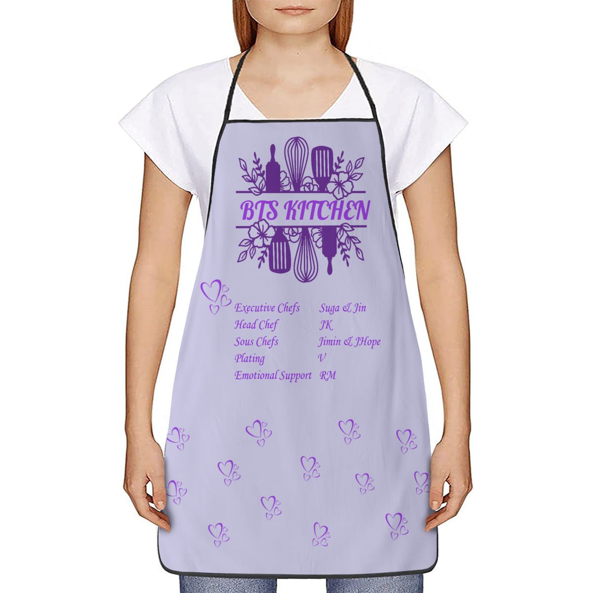 BTS Kitchen Apron - Adult's Apron - Korean literary style - Cotton Linen - Great for up & coming chefs! - Beyond The Shoppe