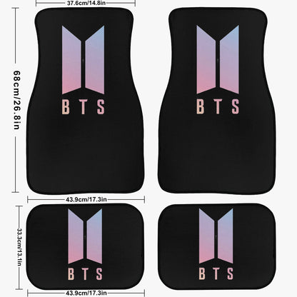BTS Logo Car Mats - Set of 4 - BTS Car Accessories - Bangtan Car mats - Kpop car mats - BTS Car Mats (Set of 4) - Beyond The Shoppe