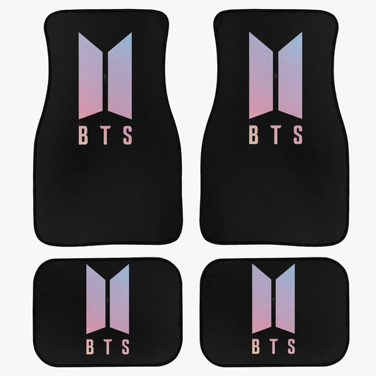 BTS Logo Car Mats - Set of 4 - BTS Car Accessories - Bangtan Car mats - Kpop car mats - BTS Car Mats (Set of 4) - Beyond The Shoppe