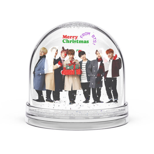 BTS Merry Christmas Snow Globe - Holiday KPop Collectible Gift Decor - Beyond The Shoppe