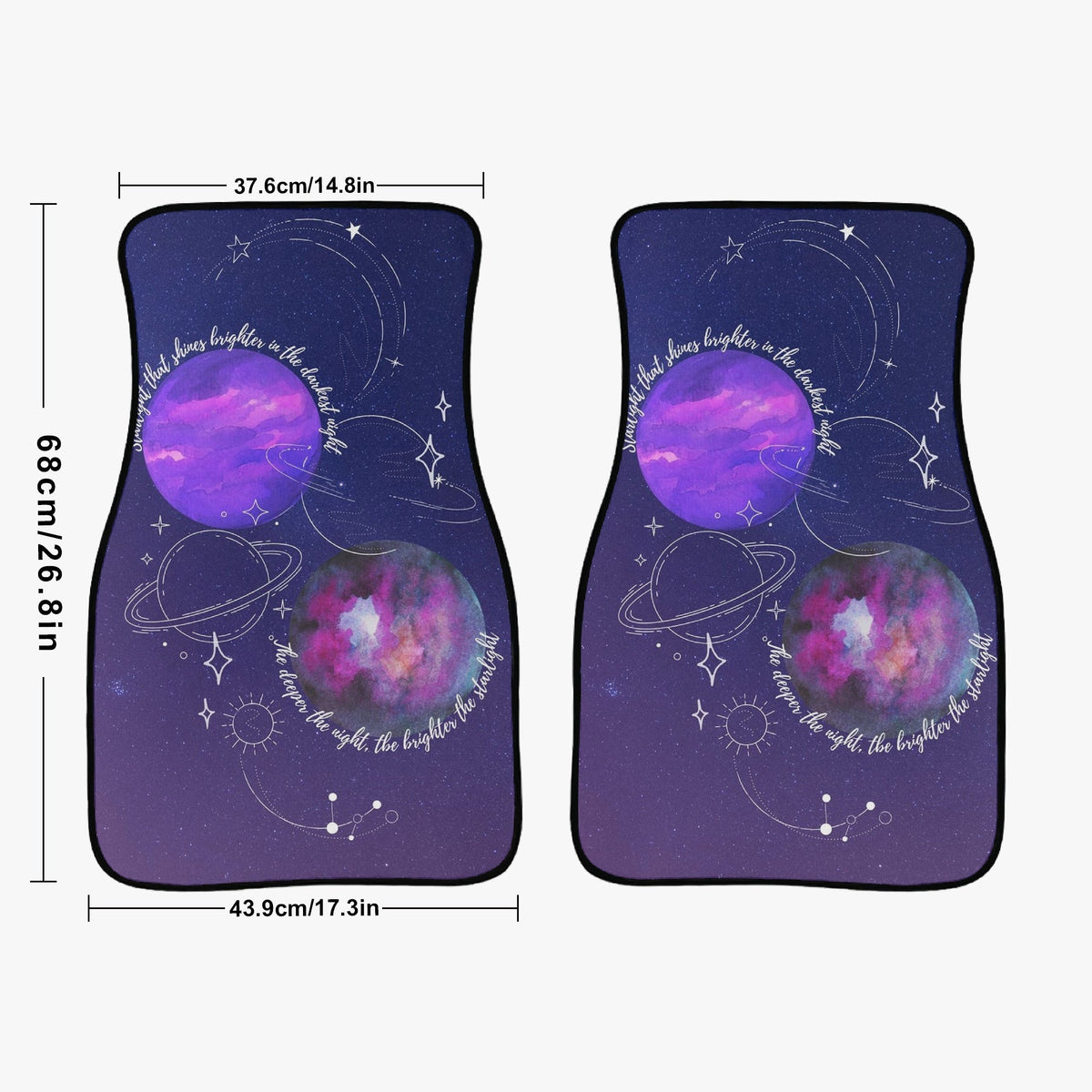 BTS Mikrokosmos Car Mats - Set of 2 Front - BTS Car Accessories - BT21 - Kpop car mats - Beyond The Shoppe