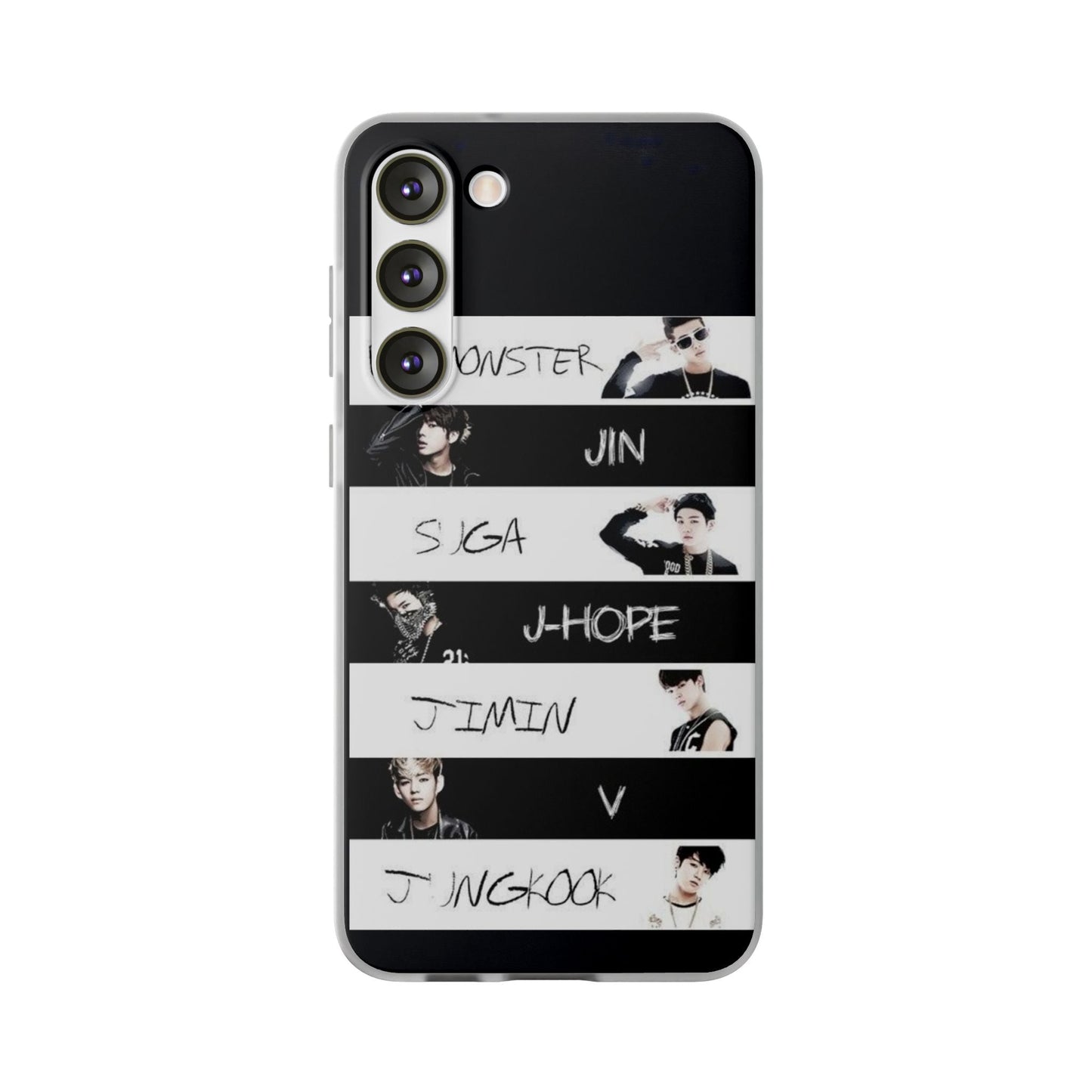BTS Old School OT7 Cell Phone Case - iPhone, Samsung and Custom Covers - K - Pop Phone Covers, Gifts for Fans, Stylish Cell Phone Accessories - Beyond The Shoppe