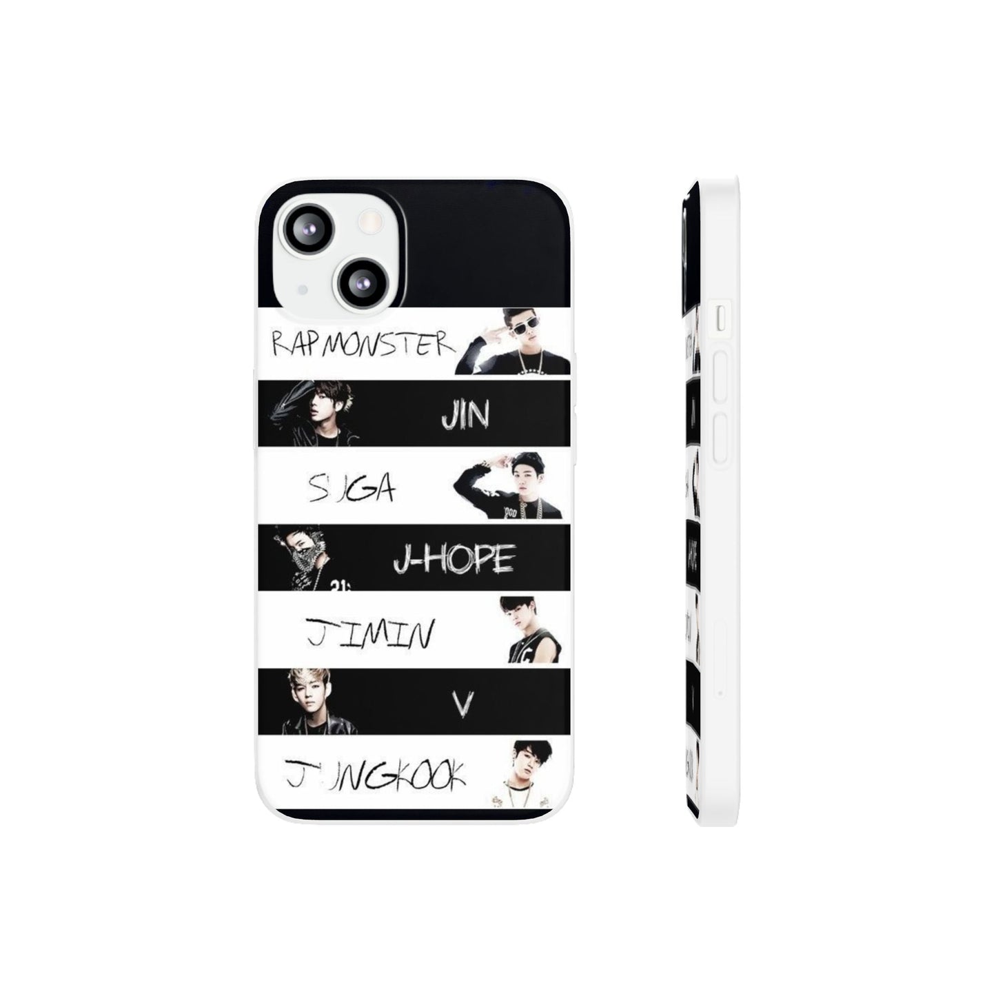 BTS Old School OT7 Cell Phone Case - iPhone, Samsung and Custom Covers - K - Pop Phone Covers, Gifts for Fans, Stylish Cell Phone Accessories - Beyond The Shoppe