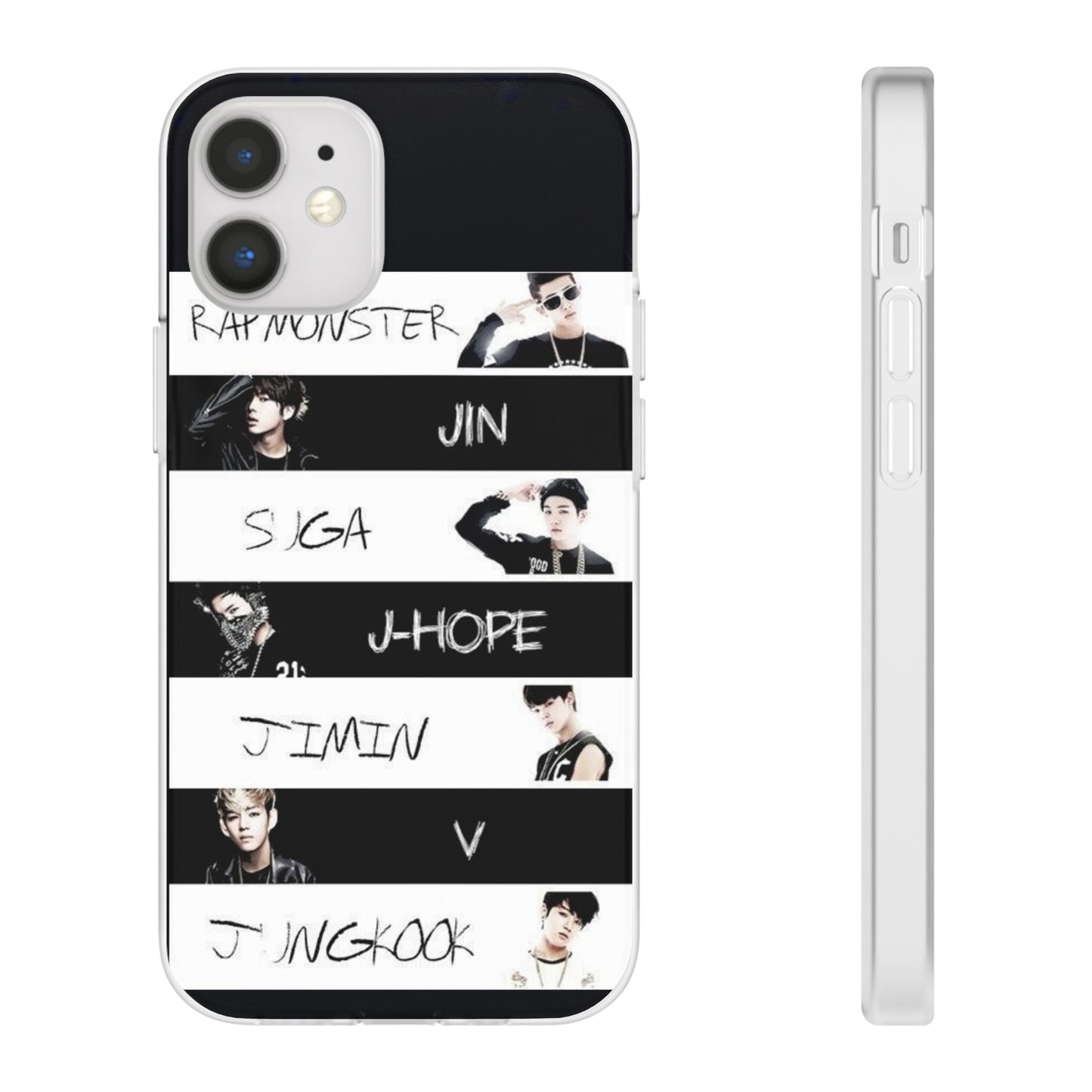 BTS Old School OT7 Cell Phone Case - iPhone, Samsung and Custom Covers - K - Pop Phone Covers, Gifts for Fans, Stylish Cell Phone Accessories - Beyond The Shoppe