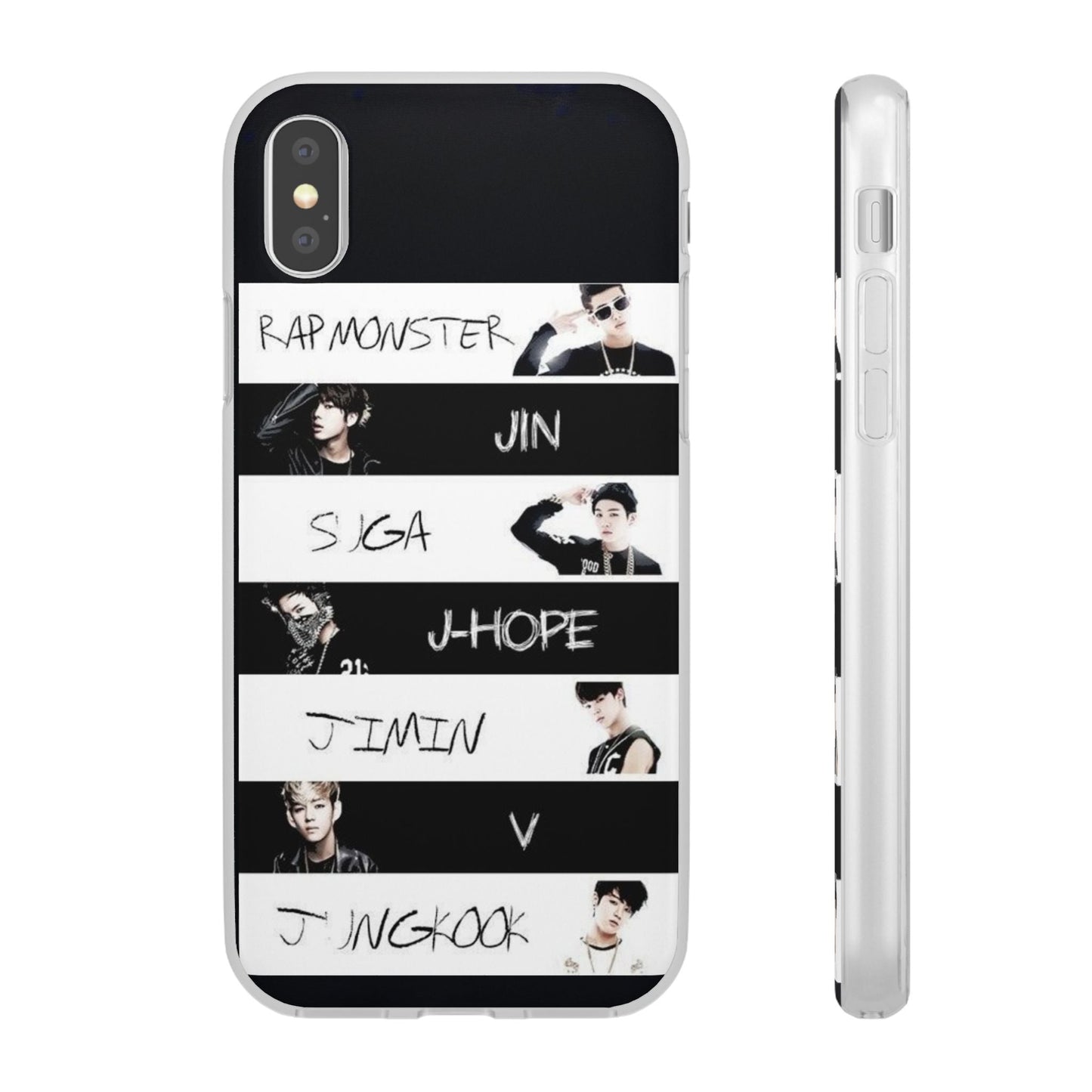 BTS Old School OT7 Cell Phone Case - iPhone, Samsung and Custom Covers - K - Pop Phone Covers, Gifts for Fans, Stylish Cell Phone Accessories - Beyond The Shoppe