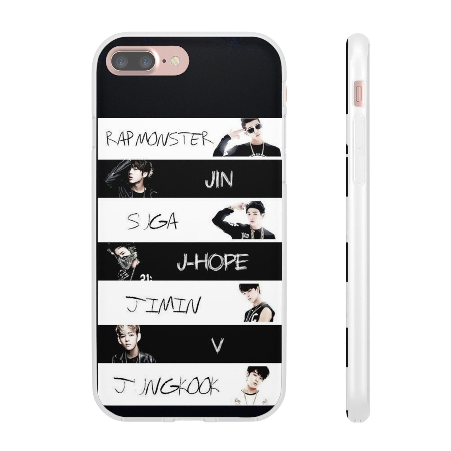BTS Old School OT7 Cell Phone Case - iPhone, Samsung and Custom Covers - K - Pop Phone Covers, Gifts for Fans, Stylish Cell Phone Accessories - Beyond The Shoppe