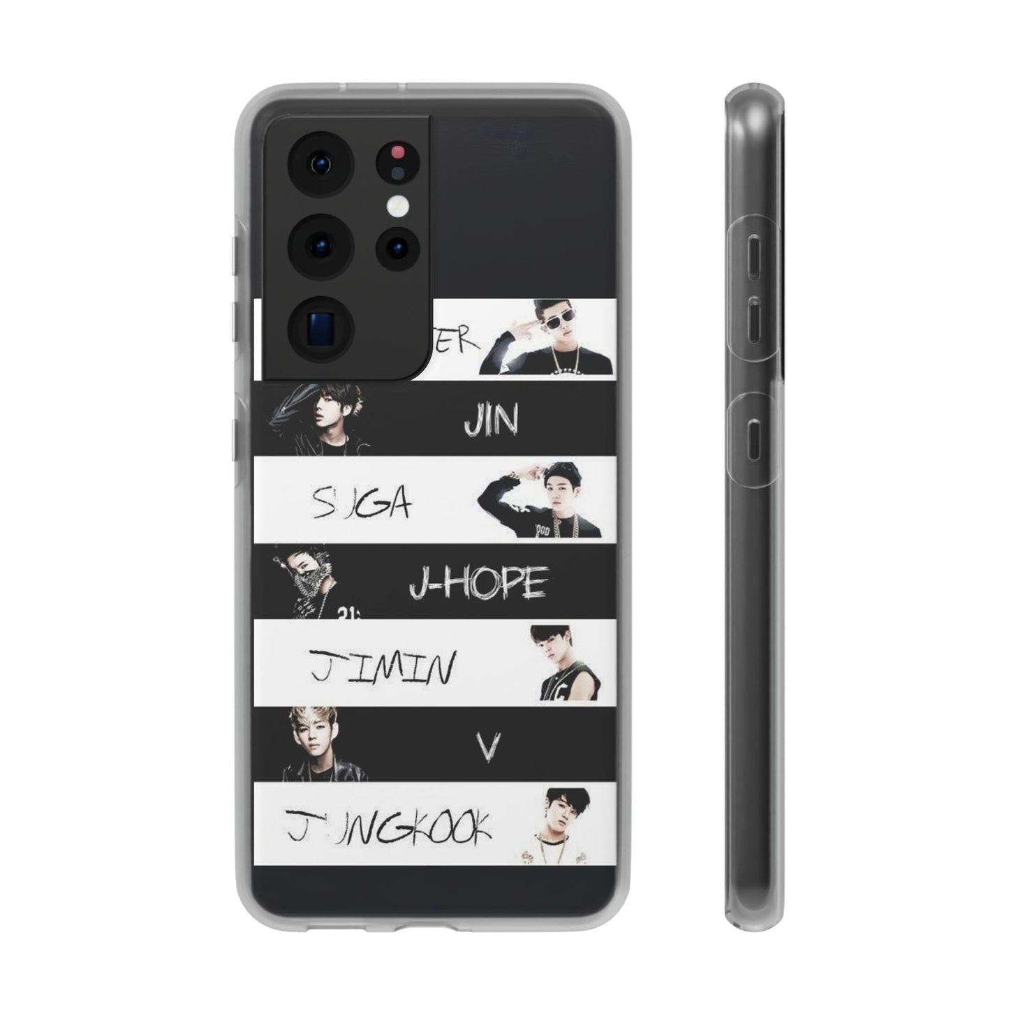 BTS Old School OT7 Cell Phone Case - iPhone, Samsung and Custom Covers - K - Pop Phone Covers, Gifts for Fans, Stylish Cell Phone Accessories - Beyond The Shoppe